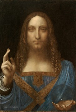 Leonardo da Vinci Salvator Mundi 1500 Ölgemälde